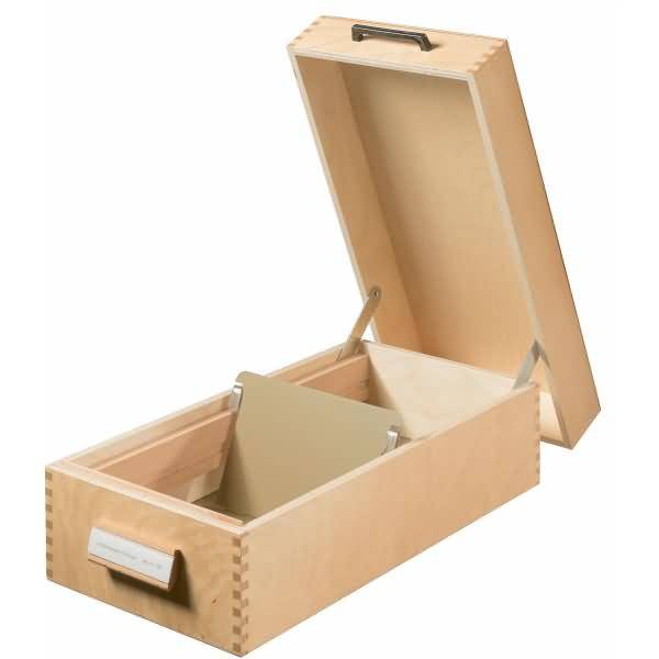 Karteikasten A6 quer Holz für 1000-1500 Karten