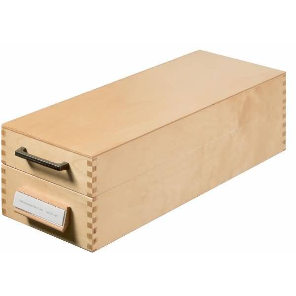 Karteikasten A7 quer Holz für 1000-1500 Karten