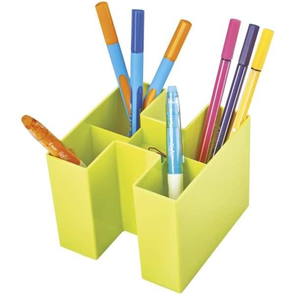 Schreibtischköcher Bravo 5 Fächer hochglänzend Trend Colour lemon