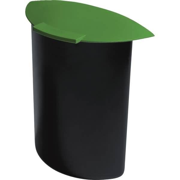 Abfalleinsatz Moon mit Deckel 6 Liter für 1834 schwarz/grün