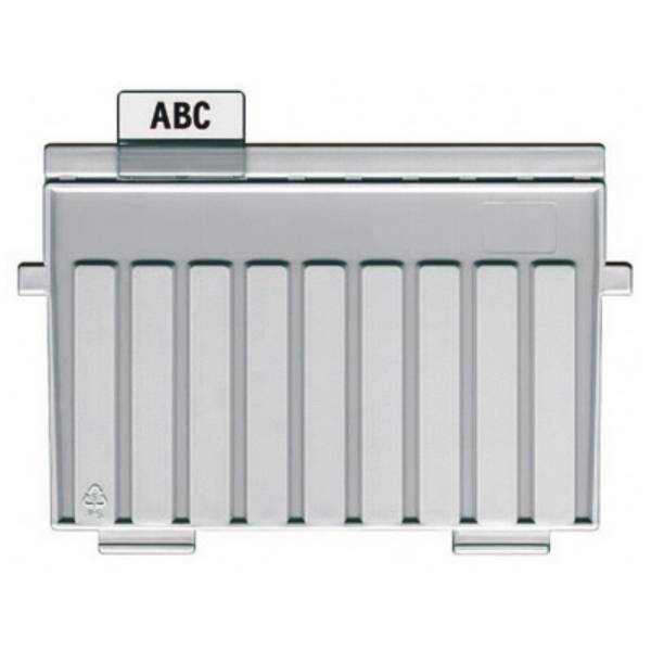 Stützplatte A6 quer für Einhängekarteitrog lichtgrau