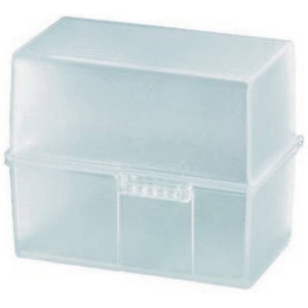 Karteibox A7 quer für 300 Karten transluzent klar