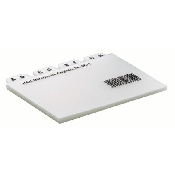 Register A7 A-Z 16-teilig für Croco A7 transluzent klar