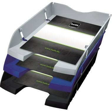 helit Briefablage the green deck H2363508 DIN A4-C4 PET gr/tr