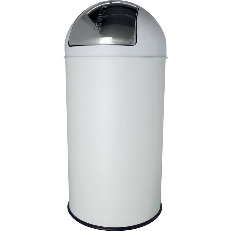 helit Metall-Abfalleimer "the dome", 50 Liter, weiß