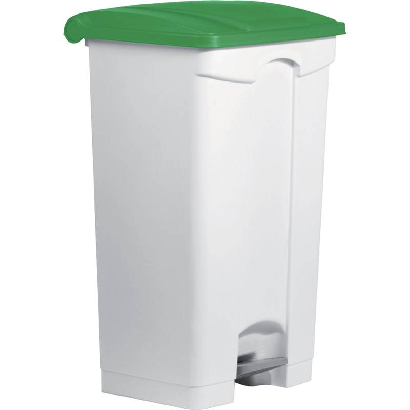 helit Tret-Abfalleimer "the step", 90 Liter, weiß/grün