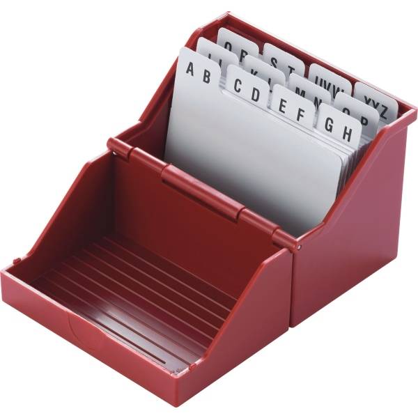 Karteibox A8 quer für ca. 200 Karten rot