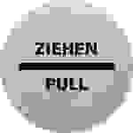 helit Piktogramm "the badge" ZIEHEN/PULL, rund, silber