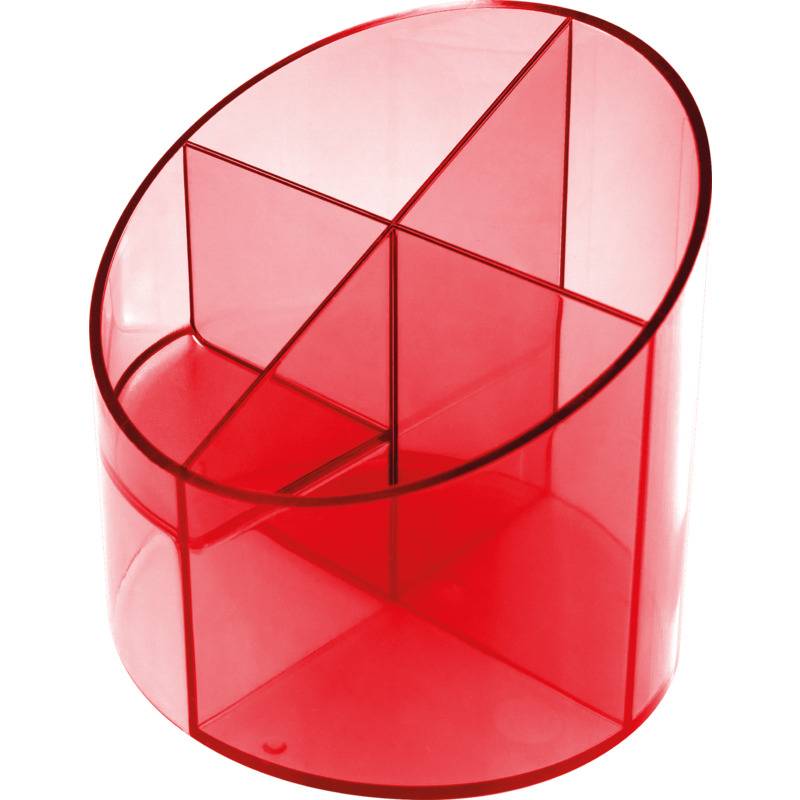 helit Multiköcher "the cross", 4 Fächer, rot-transparent