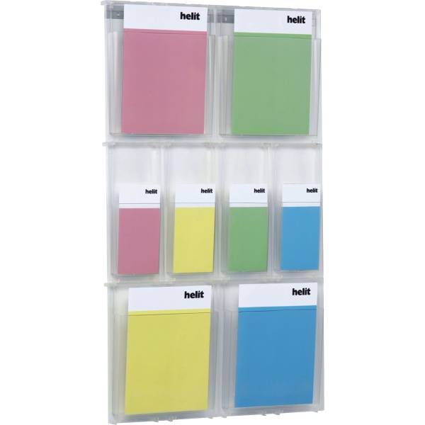 Prospekthalter-Wandset 4 x DIN A4 + 4 x 1/3 DIN A4 glasklar