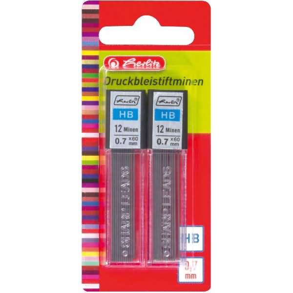 Feinminen 0,7mm HB VE=2x12 Stück