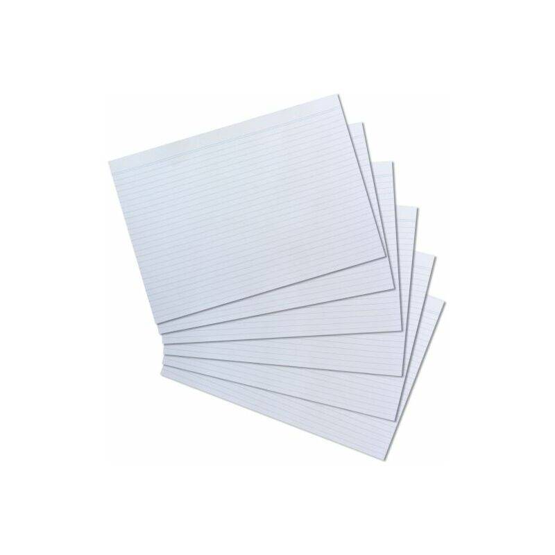 herlitz Karteikarten, DIN A4, liniert, weiß