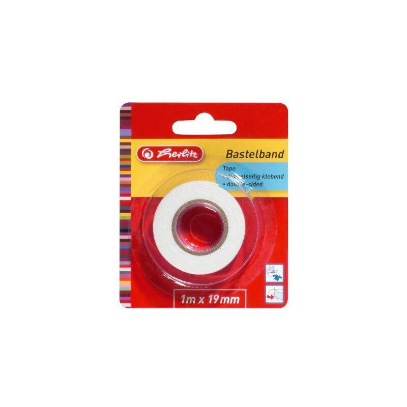 herlitz Bastelband, beidseitig klebend, 19 mm x 1 m