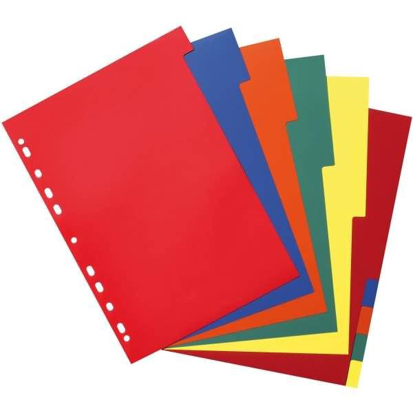 Register A4 10-teilig Kunststoff PP farbig