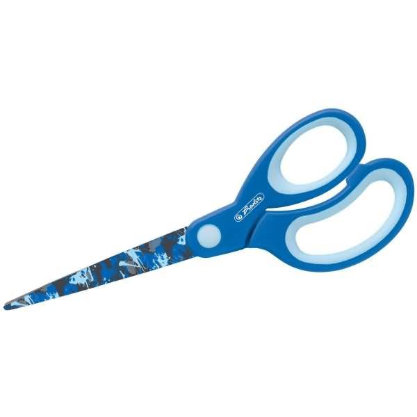 Bastelschere Design 17cm rund farbig sortiert