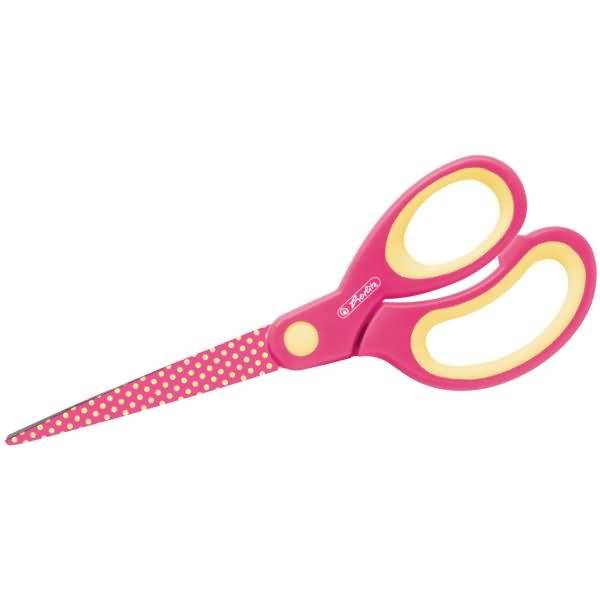 Bastelschere Design 17cm rund farbig sortiert