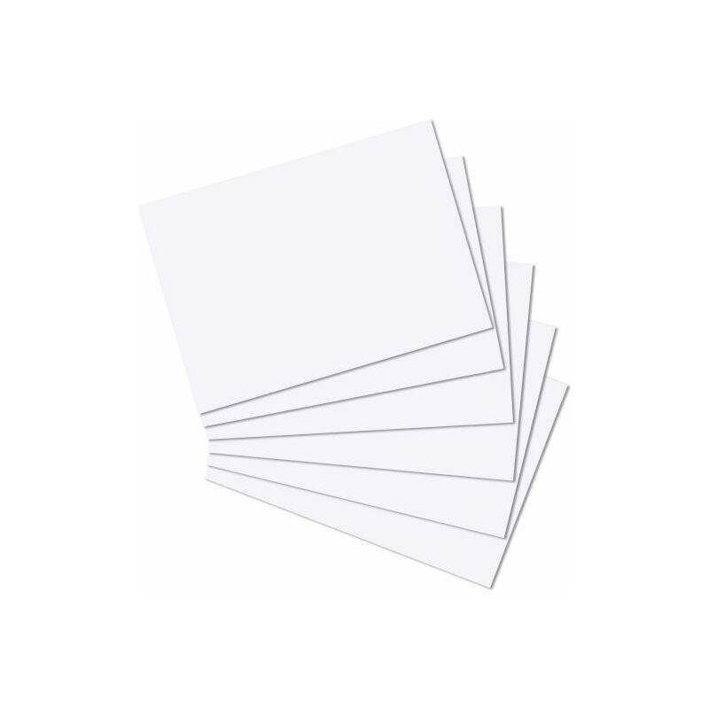 herlitz Karteikarten, DIN A4, blanko, weiß