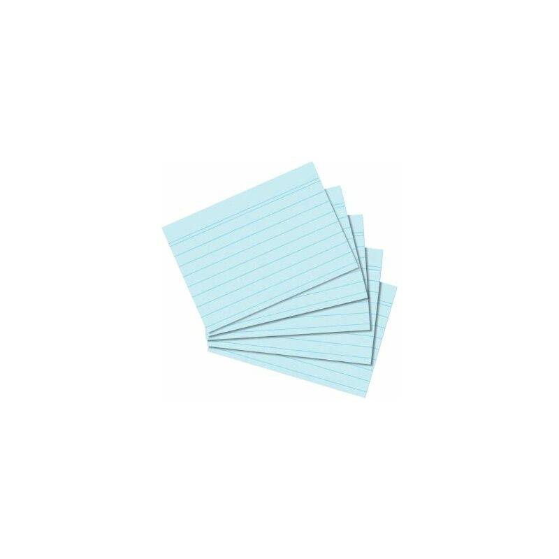herlitz Karteikarten, DIN A8, liniert, blau