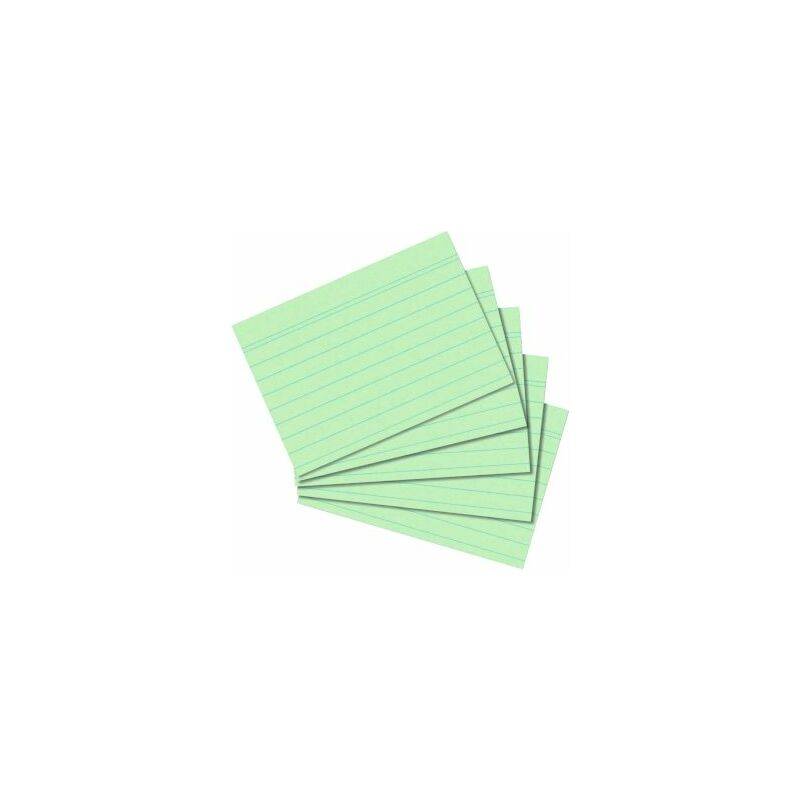 herlitz Karteikarten, DIN A8, liniert, grün