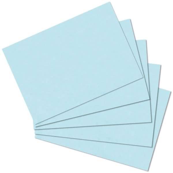 Karteikarten A5 blanko blau VE=100 Stück