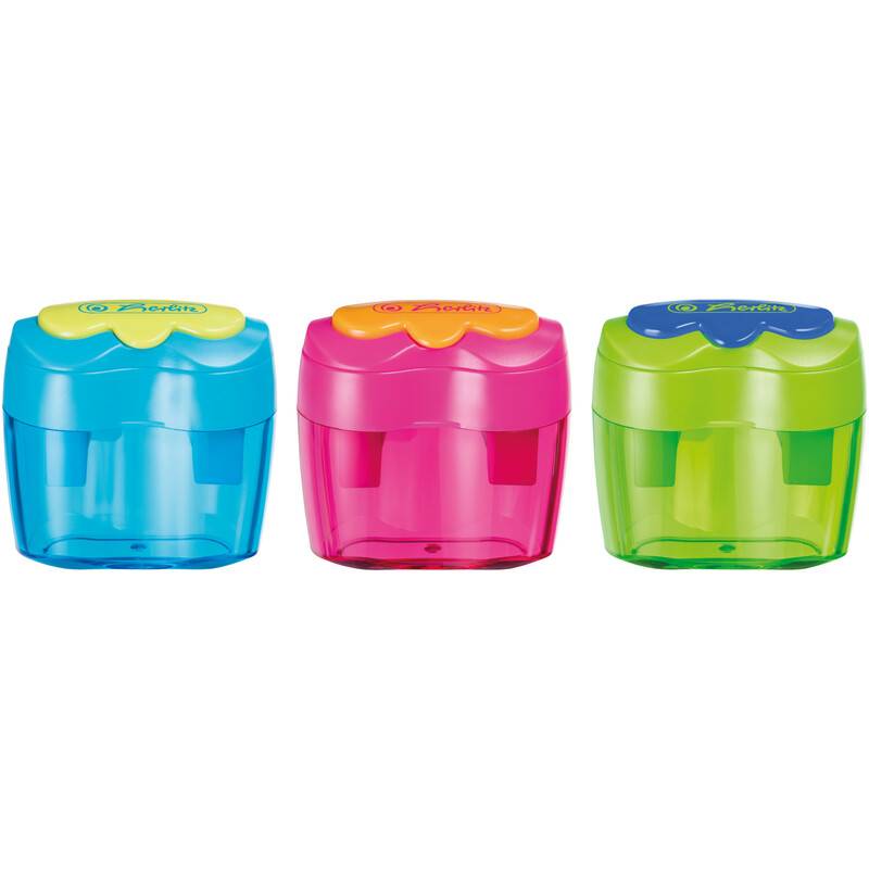 herlitz Doppel-Spitzdose, aus Kunststoff, oval