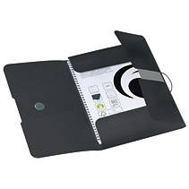 Gummizugmappe PP A4 schwarz opak to go