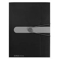 Gummizugmappe PP A4 schwarz opak to go