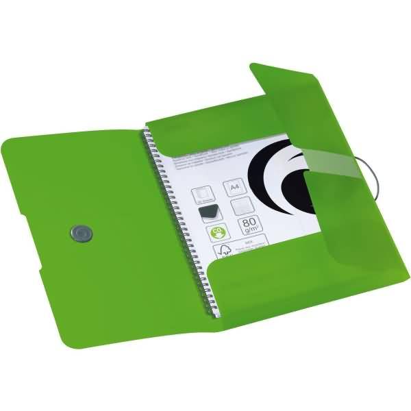 Gummizugmappe PP A4 apfel opak to go