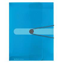 Herlitz 11206141, A4, Polypropylen (PP), Blau, Transparent, Landschaftsportrait, 4 mm, Gummiband