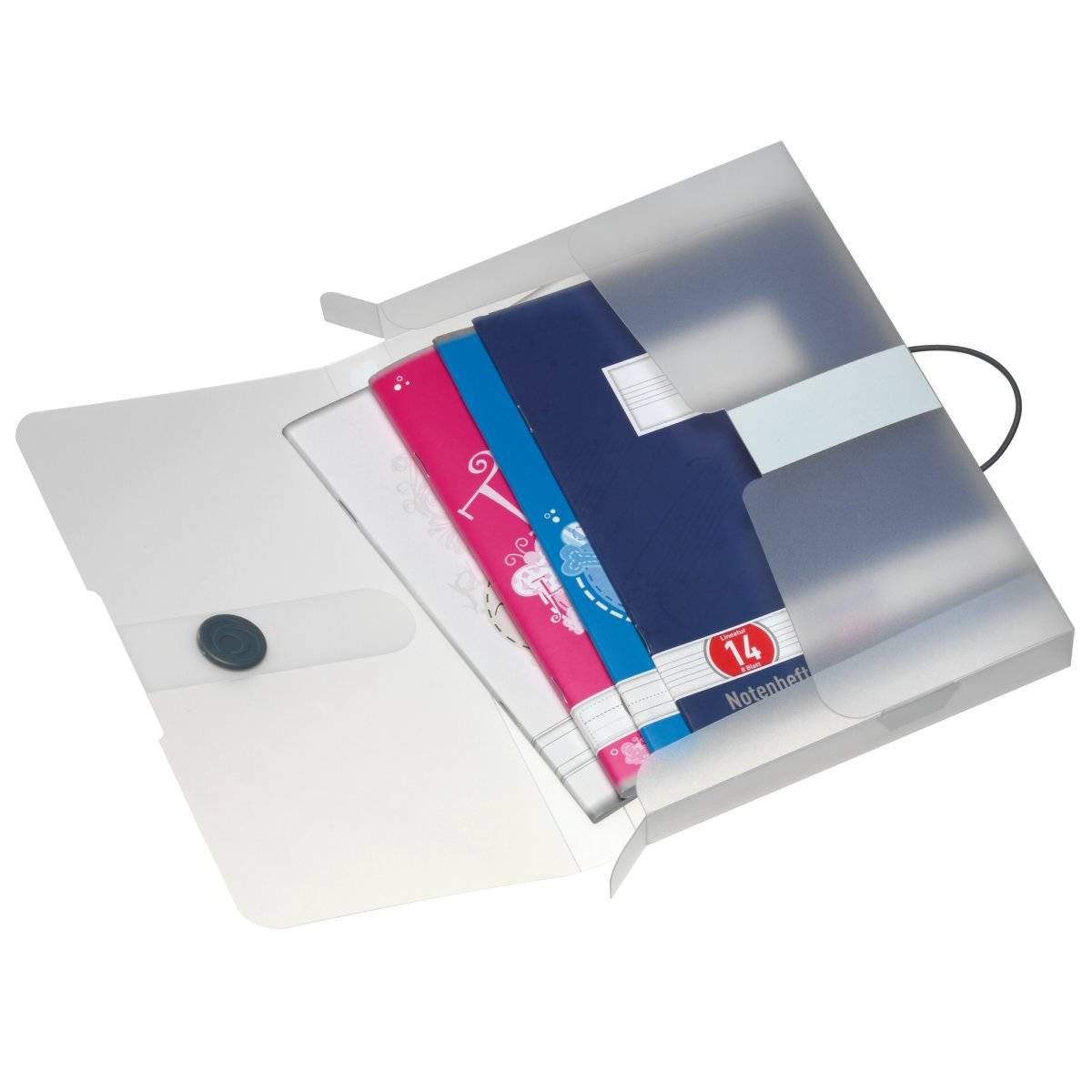 Herlitz 11206182, Konventioneller Dateiordner, A5, Polypropylen (PP), Transparent, Matt, 25 cm