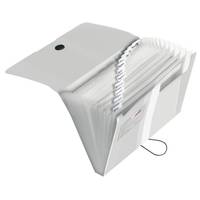 Herlitz 11277936, Konventioneller Dateiordner, Polypropylen (PP), Transparent, Matt, 12 Blätter, 12 Taschen