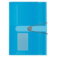 Herlitz 11277944, Polypropylen (PP), Blau, Transparent, Landschaft, Visitenkarte, Gummiband, 1 Stück(e)