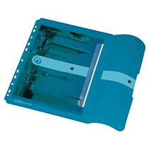 Herlitz 11292943, A4, Polypropylen (PP), Blau, Transparent, Porträt, Druckknopf, 1 Stück(e)