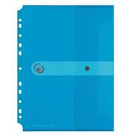 Herlitz 11292943, A4, Polypropylen (PP), Blau, Transparent, Porträt, Druckknopf, 1 Stück(e)