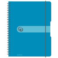 Herlitz 11293610, Einfarbig, Blau, Transparent, A4, 80 Blätter, 80 g/m², Erwachsener