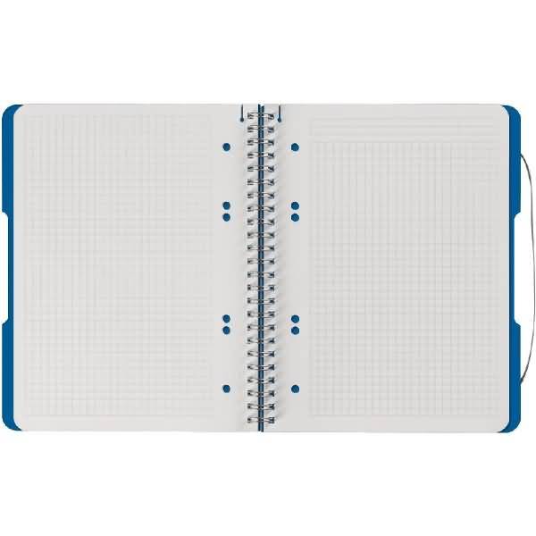 Spiralblock to go A5 80 Blatt kariert PP dunkelblau