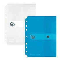 Herlitz 11293826, A5, Polypropylen (PP), Blau, Transparent, Porträt, Druckknopf, 1 Stück(e)