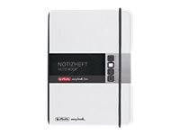 Herlitz my.book flex - Notizbuch - A6 - 40 Blatt / 80 Seiten - weißes Papier - kariert - transparente Hülle - Polypropyl