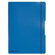 Herlitz my.book flex - Notizbuch - A4 - 80 Blatt / 160 Seiten - weißes Papier - Lineatur 28, Lineatur 27 - Blau - Polypr
