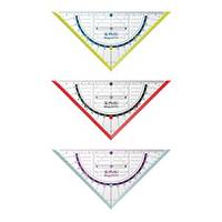 Herlitz Geometry Triangle My.Pen 16cm with Grip, 45° Dreieck, Kunststoff, Mehrfarben, Transparent, 16 cm, 1 Stück(e), 95