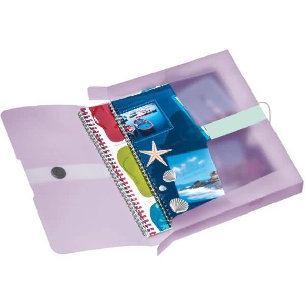 Sammelbox PP A4 flieder transparent to go