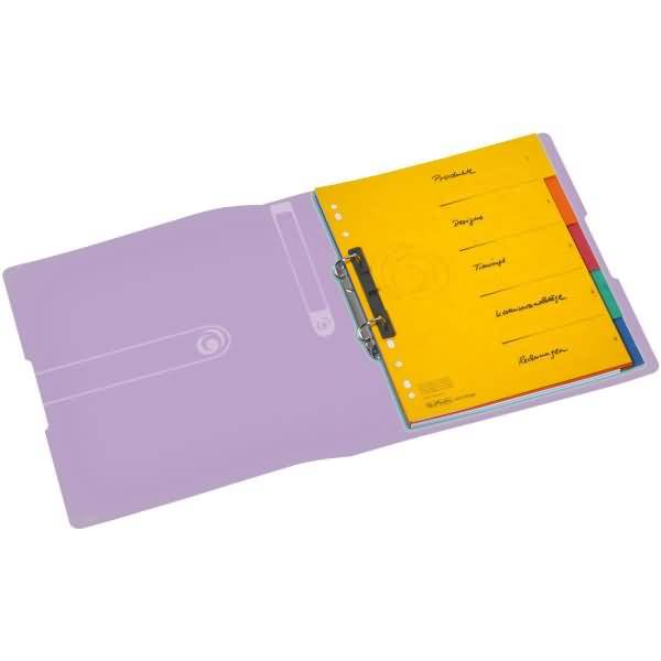 Ringbuch PP A4 2 Ringe 25mm flieder transparent to go