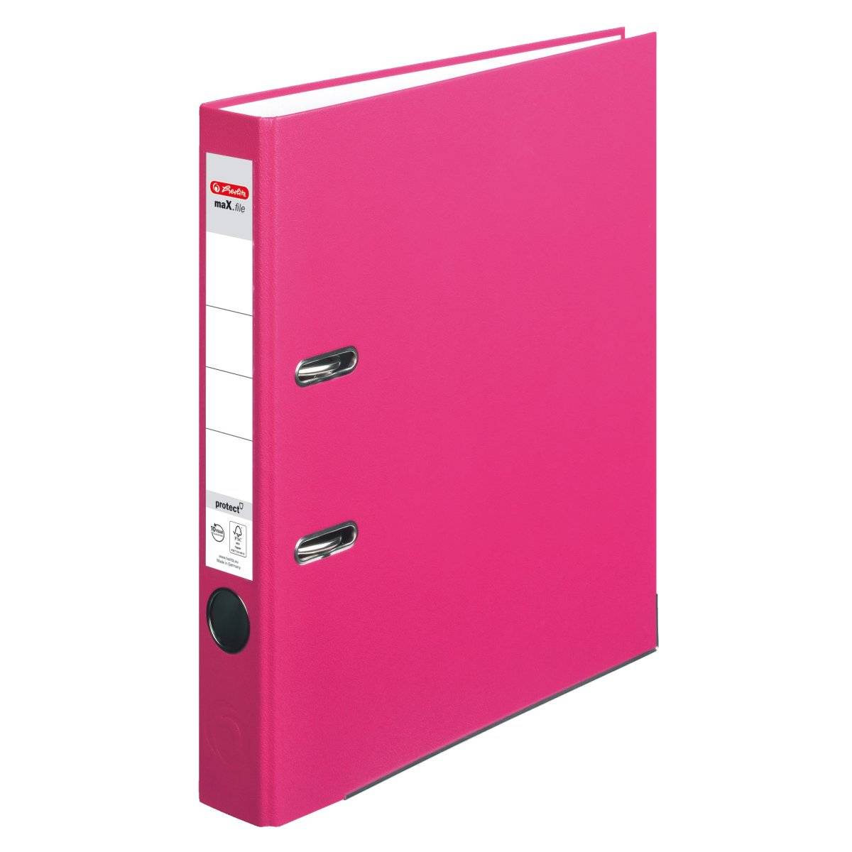 Herlitz maX.file, A4, Halteöse, Lagerung, Polypropylen (PP), Pink, Forest Stewardship Council (FSC)