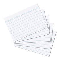 Herlitz - Karteikarte - A5 (148 x 210 mm) - Querformat - Weiß - Liniert (Packung mit 100)
