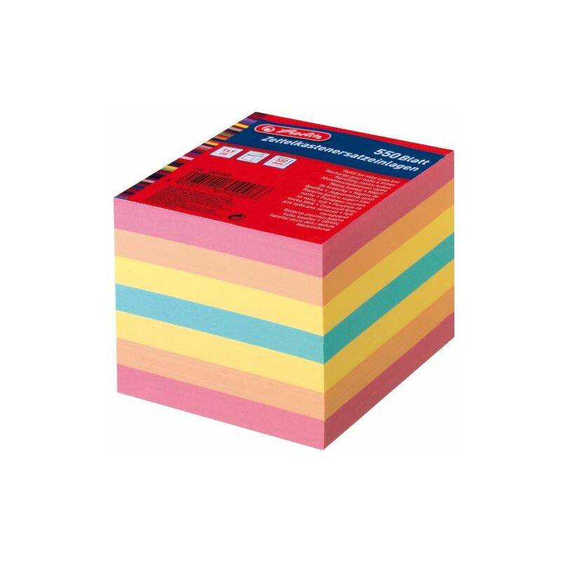 herlitz Zettelboxeinlagen, 90 x 90 mm, farbig