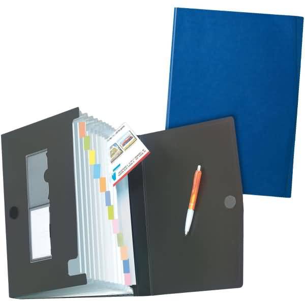 Fächermappe A4 PP 12 Fächer farbig sortiert