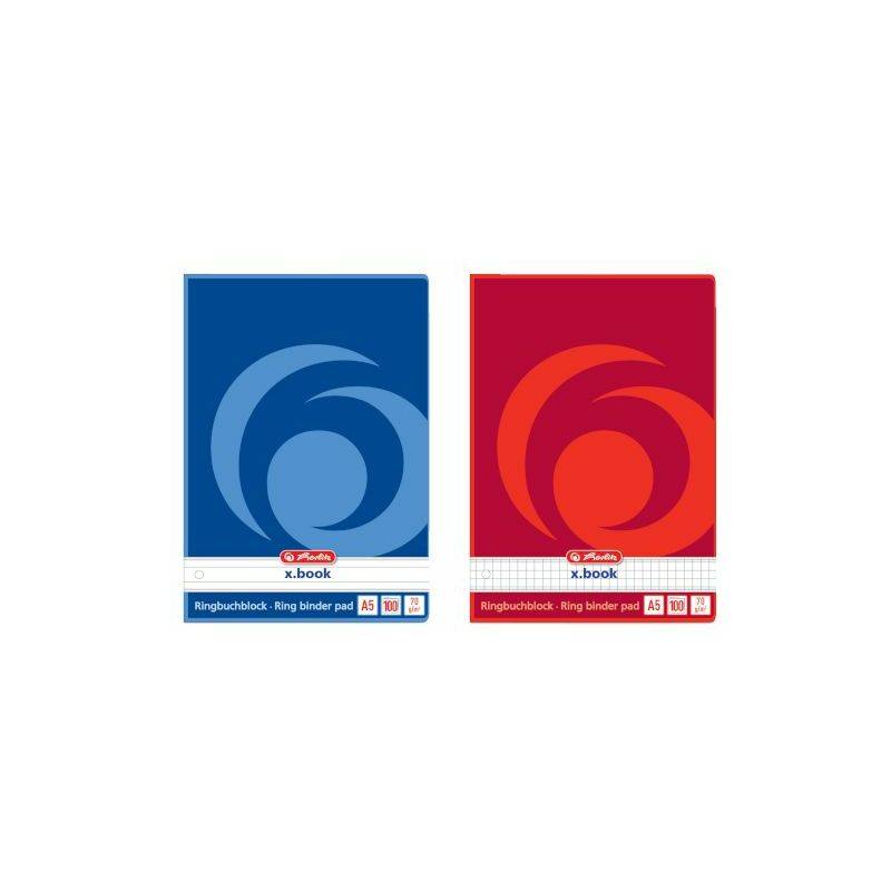 herlitz Ringbuchblock DIN A5, 100 Blatt, kariert