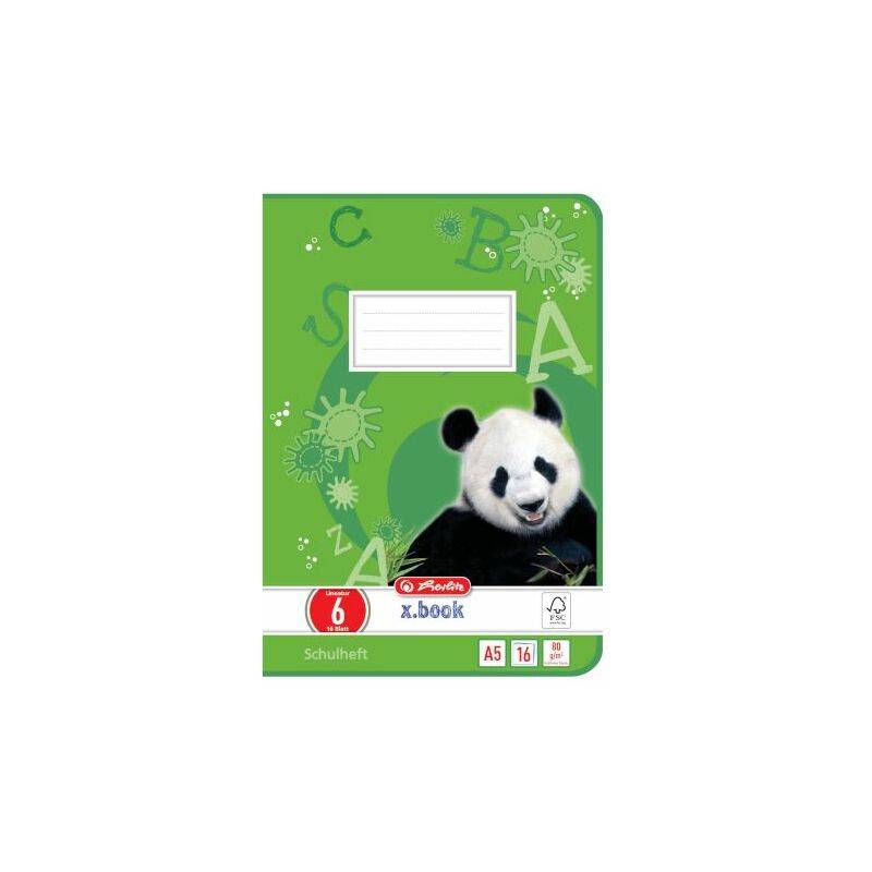 herlitz Schulheft x.book, DIN A5, Lineatur 6 / blanko