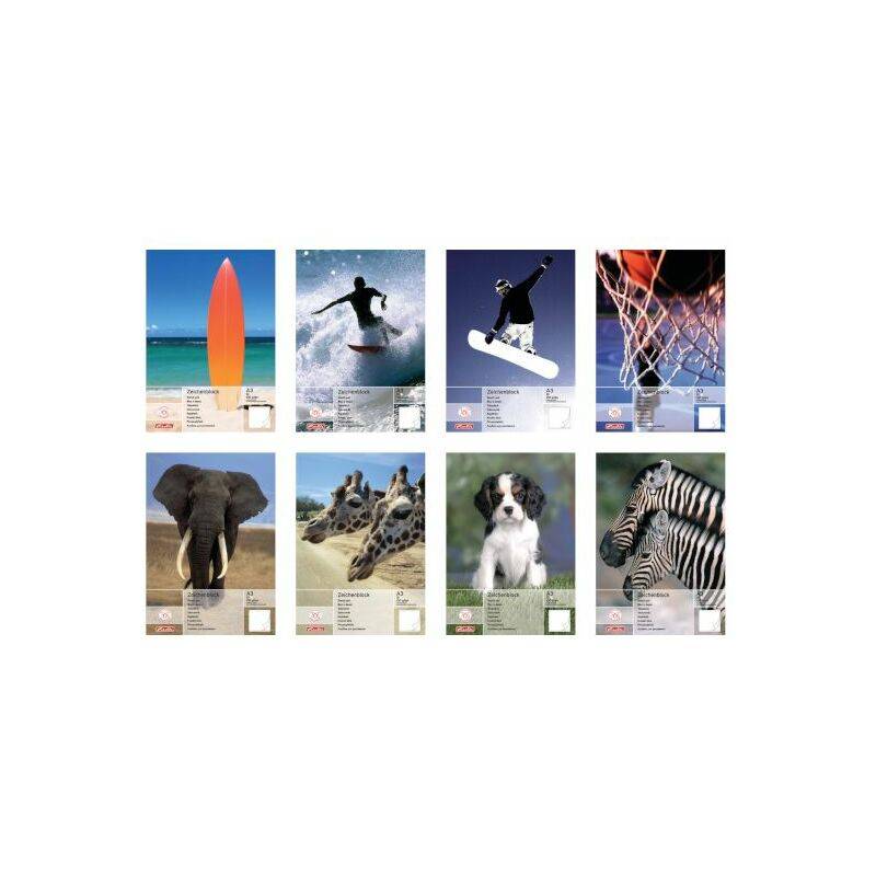 herlitz Zeichenblock DIN A3, 100 g/qm, 20 Blatt