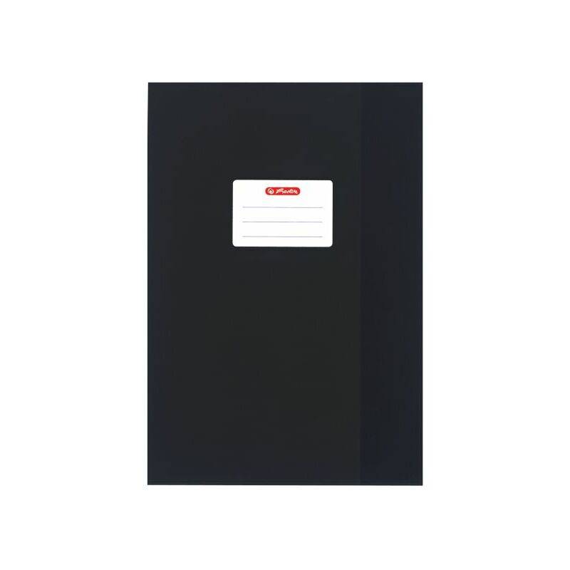 herlitz Heftschoner DIN A4, geprägt (Bast), PP, schwarz